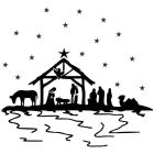 Timbro Manuale in Legno Presepe