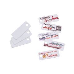 Tag in PVC con Foro 45 x18 mm 20 pezzi