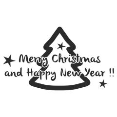 Timbro Manuale in Legno Merry & Happy