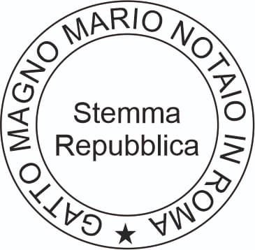 Aperçu Timbro Rotondo per notaio 38 mm
