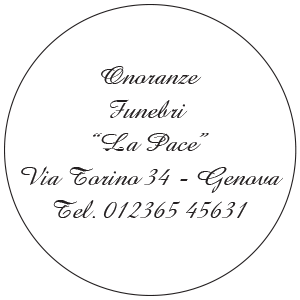 Preview of Sigillo con Logo per Onoranze Funebri Ø35mm